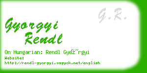 gyorgyi rendl business card